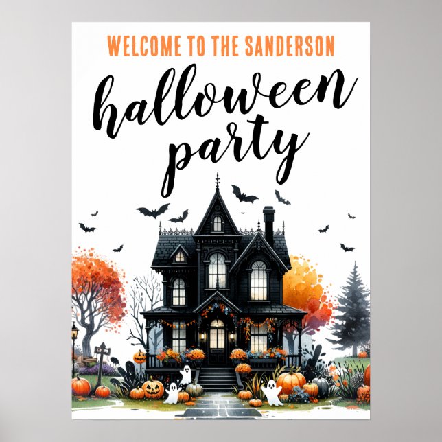 Halloween-Party für Erwachsene im Spuk Haus Poster (Vorne)