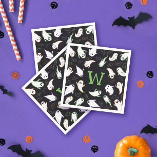 Halloween-Party für mit Monogramm Swoopings und Fl Serviette