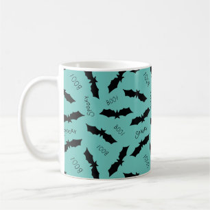 Halloween-Party für niedliche Aquamarine Fledermäu Kaffeetasse