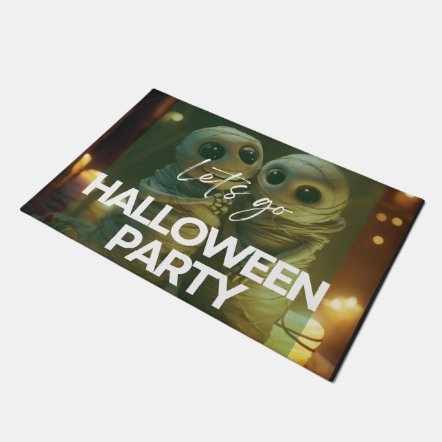 Halloween-Party Fußmatte (Schrägansicht)