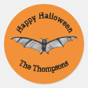 Halloween-Party Gefallen Gothic Bat individuell an Runder Aufkleber