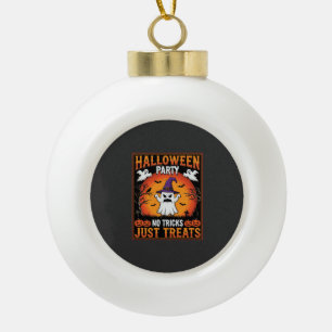 Halloween-Party-Geist Keine Tricks, nur Leckerlis Keramik Kugel-Ornament