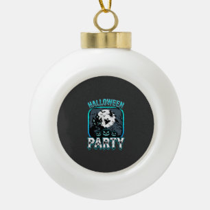 Halloween-Party-Geister-Kürbis-Vektordesign Keramik Kugel-Ornament