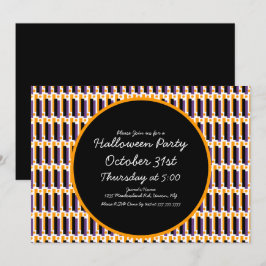 Halloween-Party geometrische Formen Einladung
