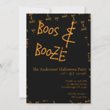 Halloween-Party-Gespenster und Alkohol Orange Schw