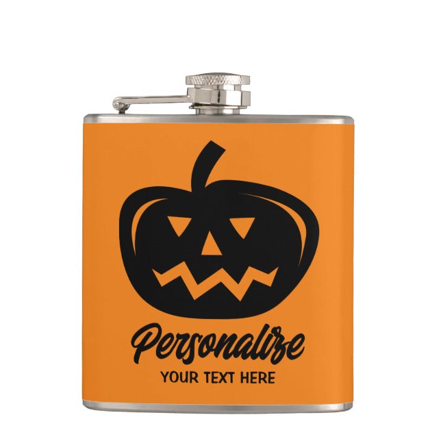 Halloween-Party-Getränkeflasche mit Kürbiskopf Flachmann (Vorderseite)