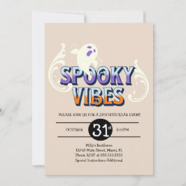 Halloween-Party Ghost Spooky Vibes Birthday Einladung