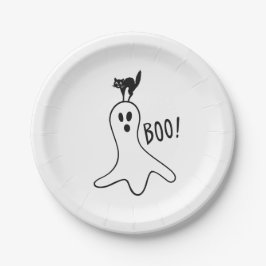 Halloween-Party Ghost und Black Cat Spooky Niedlic Pappteller