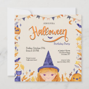 Halloween-Party Girl Einladung