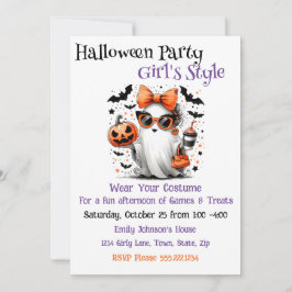 Halloween-Party Girl's Style Einladung