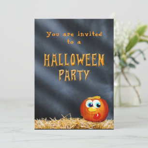 Halloween-Party goofy Pumpkin Einladung