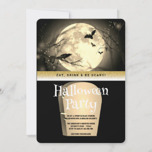 Halloween-Party Gothic Fantasy Mond Einladung