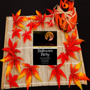 Halloween-Party Gothic Fantasy Moon Hexe Einladung