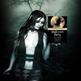 Halloween-Party Gothic Hexe Einladung