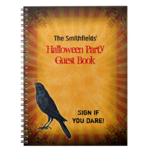 Halloween-Party-gotischer Raben-Gast Notizblock