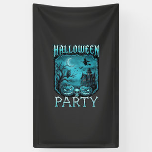 Halloween-Party Grusel-Haus Kürbisse Totenkopf Hex Banner
