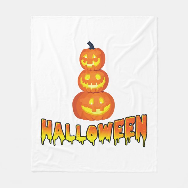 Halloween-Party, Halloween Pumpkins Fleecedecke (Vorderseite)