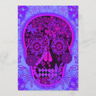Halloween-Party | Heiß rosa und blau glänzen Einladung