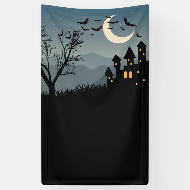 Halloween-Party-Hintergrund für Foto-Stand Banner (Vertikal)