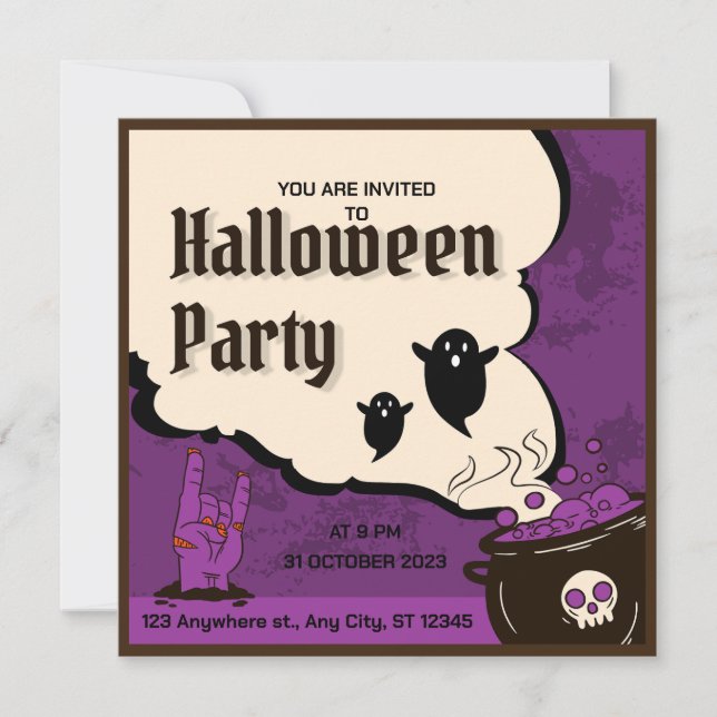 Halloween Party Invitation Einladung (Vorderseite)