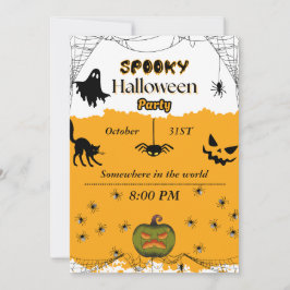Halloween party invitation einladung
