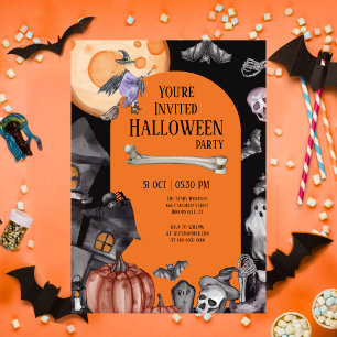 Halloween-Party Iss Trinke Sei Gruselig Einladung