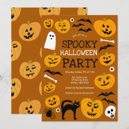 HALLOWEEN-PARTY Jack-o-Signalleuchten Niedlich Einladung