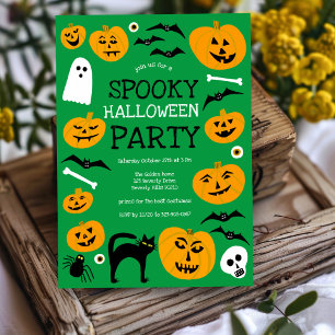 HALLOWEEN-PARTY Jack-o-Signalleuchten Niedlich Einladung