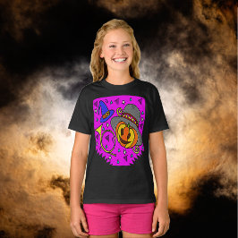 Halloween-Party Jack O'Lantern Bugle Lila Girls T-Shirt