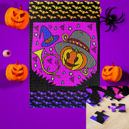 Halloween-Party Jack O'Lantern Bugle Lila Groß