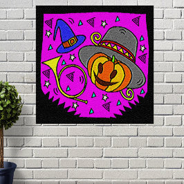 Halloween-Party Jack O'Lantern und Bugle Lila Poster