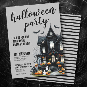 Halloween-Party Jährliche Kostüme Spuk Haus Einladung