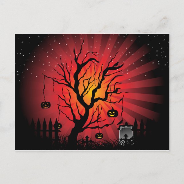 Halloween-Party-Karte Einladungspostkarte (Vorderseite)