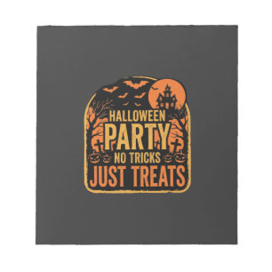 Halloween-Party Keine Tricks Nur Leckerlis Design_ Notizblock