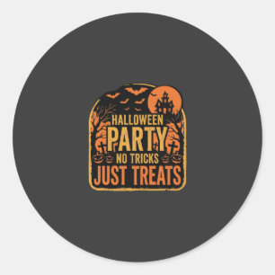 Halloween-Party Keine Tricks Nur Leckerlis Design_ Runder Aufkleber