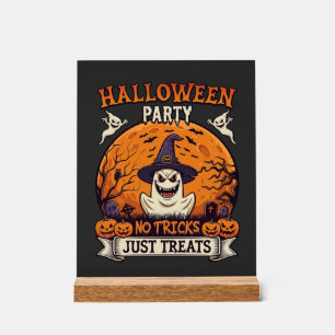 Halloween-Party Keine Tricks Nur Süßigkeiten Geist Acrylschild