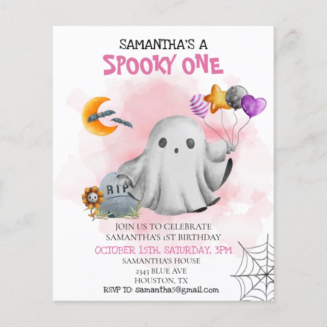 Halloween Party Kinder Spooky One Ghost (Vorderseite)