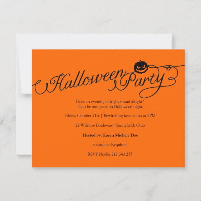 Halloween-Party Kostümeinladung Einladung (Vorderseite)
