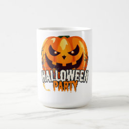 Halloween-Party – Kürbisgesicht-Design Kaffeetasse