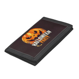 Halloween-Party – Kürbisgesicht-Design Trifold Geldbörse