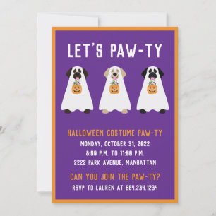 Halloween-Party Labrador Retriever Ghost Dogs Einladung