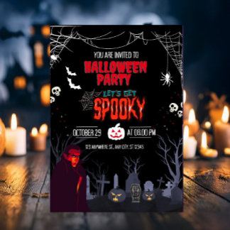 Halloween-Party Lasst uns Gruselig werden Einladung