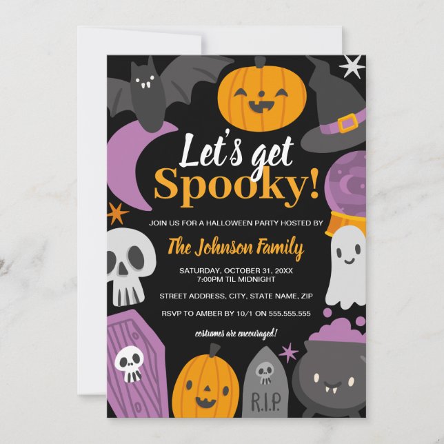 Halloween-Party machen wir uns lustig Einladung (Vorderseite)