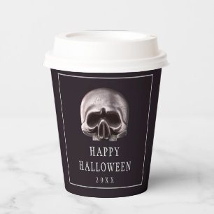 Halloween-Party Metal Skull Pappbecher