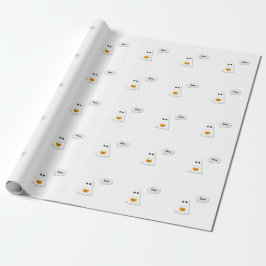 Halloween-Party | Minimales Ghost-Design Geschenkpapier