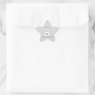 Halloween-Party   Minimales Ghost-Design Stern-Aufkleber
