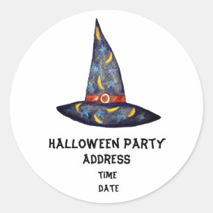 Halloween-Party mit einem benutzerdefinierten Aufk Runder Aufkleber