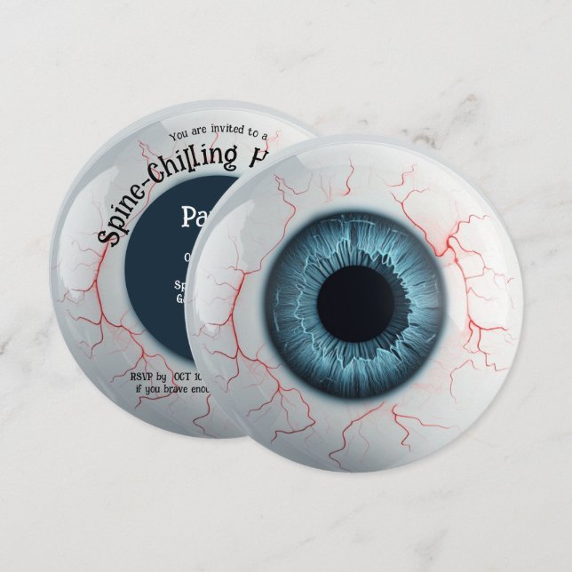 Halloween-Party mit Rückenkühlung! Einladung (Vorne/Hinten)