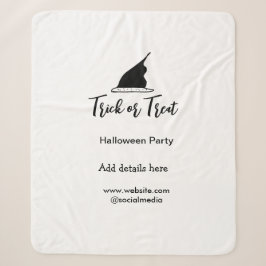 Halloween-Party mit schwarzen Hutdetails bespreche Sherpadecke