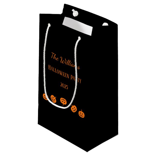 Halloween Party Orange Citrouille Cadeau Sac (Devant Angle)